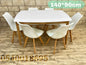 Table 140/90cm + 6 chaises