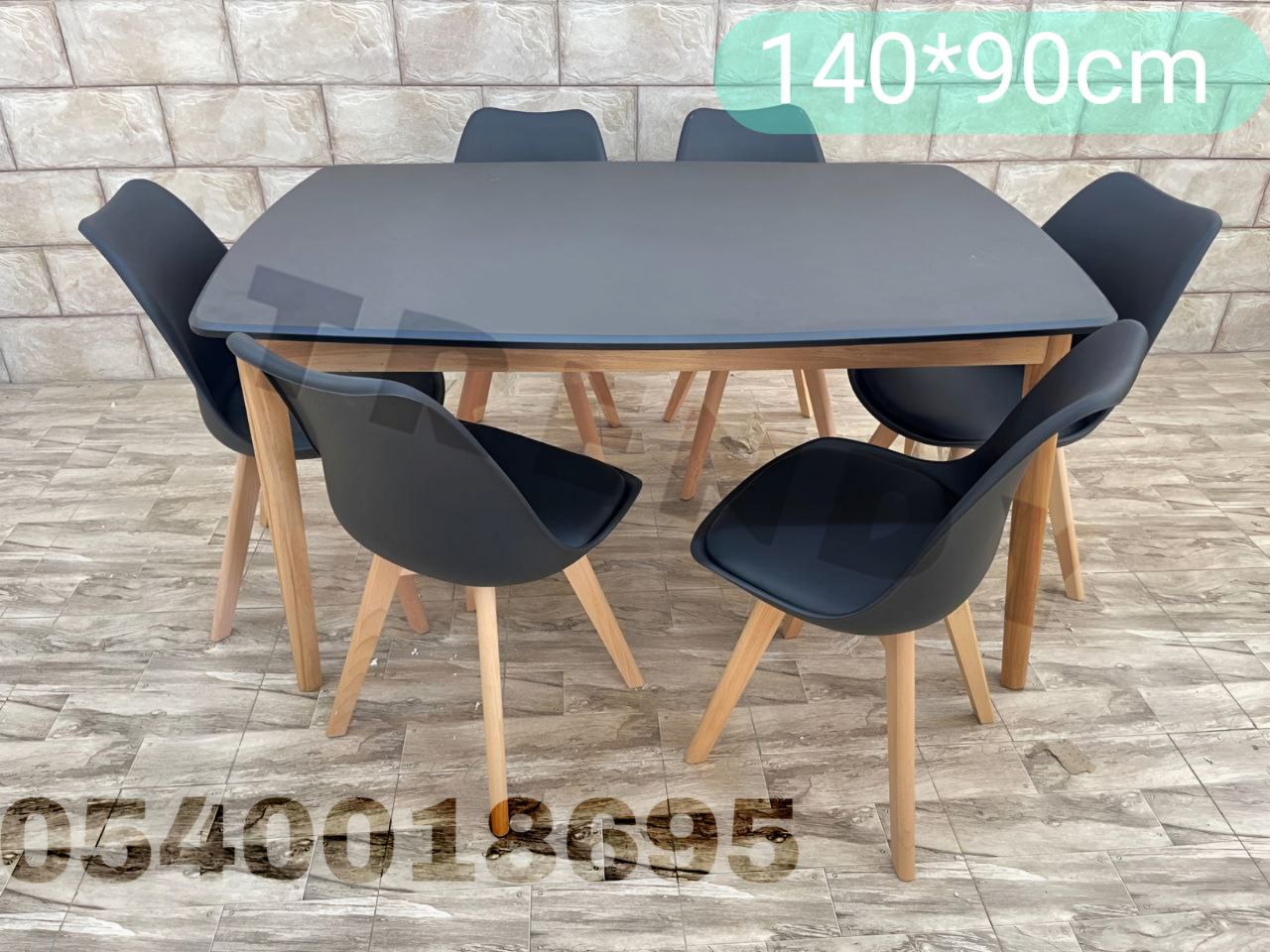 Table 140/90cm + 6 chaises